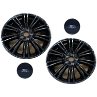 Ford 19X8 FR + 19X9 RR Black Alloy Wheels W/Cap