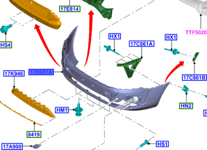 Ford transit custom parts hot sale diagram