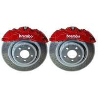 Ford FPV RED Brembo Front 6 Piston Brake Caliper, Pads & Brembo Discs Left & Right image