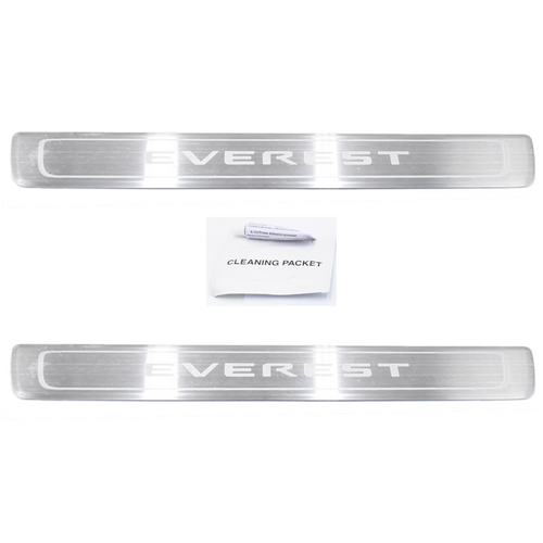 Ford Everest Ua Stainless Steel Scuff Plates Front Pair With Logo