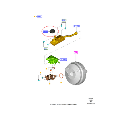 Ford Master Cylinder Brake Cap For kuga & Escape