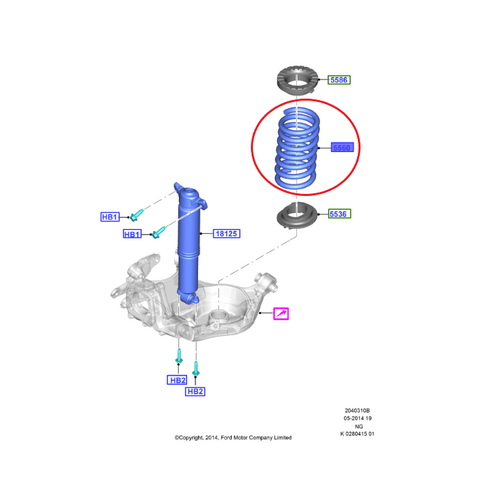 Ford Rear Spring For Mondeo MD