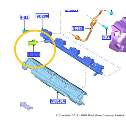 Ford Fuel Injector Pressure Sensor For Endura Focus Kuga Mustang