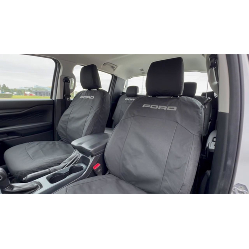 Ford Next Gen Ranger XL XLS XLT Front Canvas Seat Cover Kit