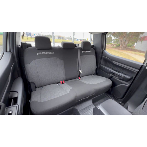 Ford Next Gen Ranger XL XLS Rear Fabric Seat Cover Kit W/O Armrest