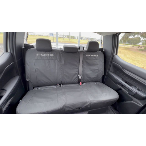 Ford Next Gen Ranger XL XLS Rear Canvas Seat Cover Kit W/O Armrest - 2nd Row